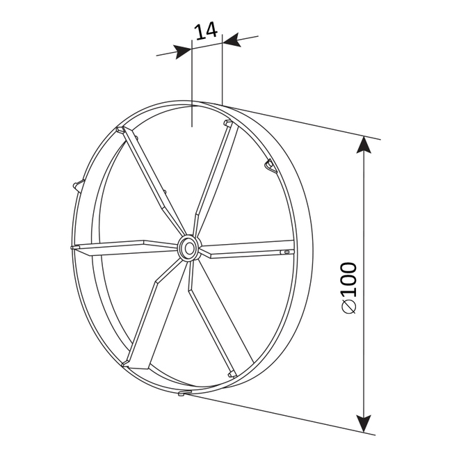 Ventilačná spätná klapka KO100