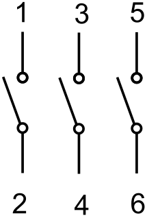 Vypínač vačkový (ON-OFF) 3P  - 20A