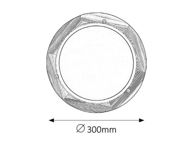 Svietidlo DREVENÉ UFO - E27/60W, IP20 - 5401