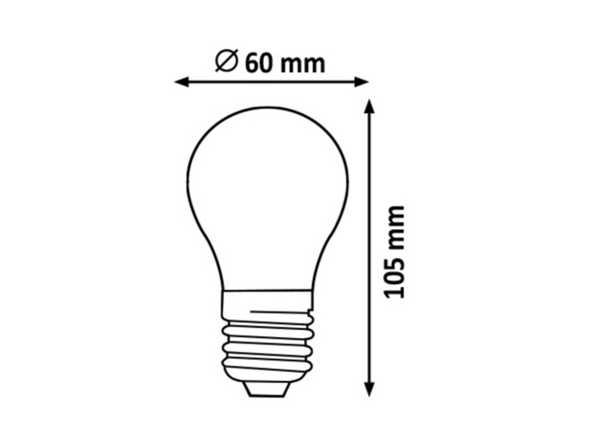 Žiarovka LED-filament, E27, 9W, 2700K - 1657