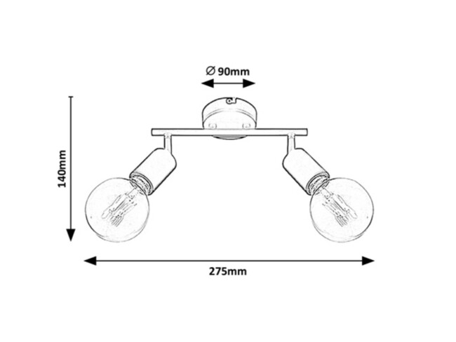 Svietidlo LAMAR - E27/2x max. 40W, IP20 - 3987