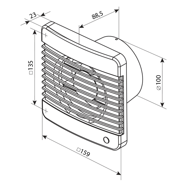 Ventilátor 100 ML - s ložiskom