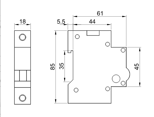 Modulárna kontrolka Led, 3x230V AC, žltá / zelená / červená