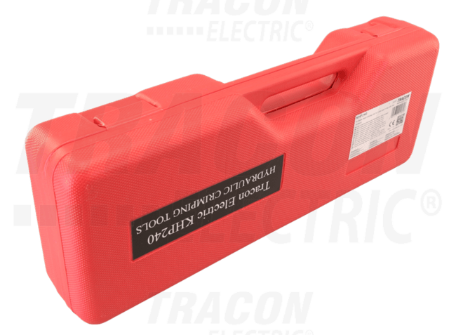 Ručný hydraulický lis na káblové oká, s kufrom čeľustí