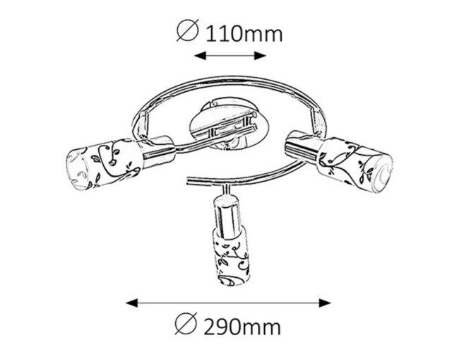 Svietidlo BLOSSOM - E14 3x MAX 40W,IP20 - 6177