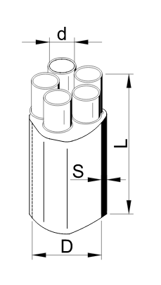 Zmršť. káblová rozdeľovacia hlava 5x150-240mm2