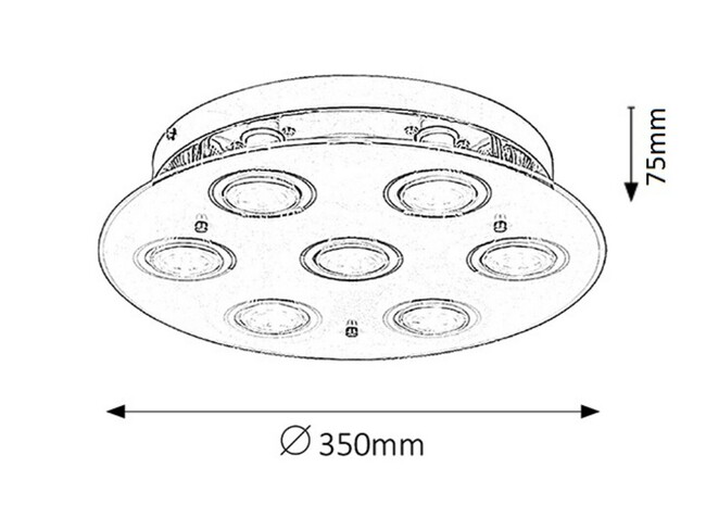 Svietidlo NAOMI - GU10/ 7x MAX 15W, IP20 - 2518