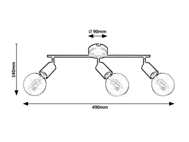 Svietidlo LAMAR - E27/3x max. 40W, IP20 - 3988