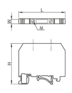 Svorka radová 2,5 - 16mm2 sivá