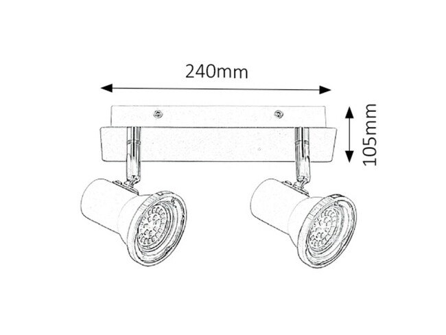 Svietidlo STEVE - LED/9W, GU10/2x max. 15W, IP44 - 5498