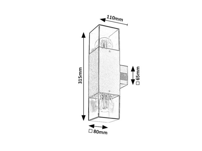 Svietidlo LOANDA - E27 2x MAX 60W, IP54 - 77081