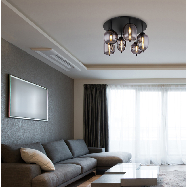 Stropné svietidlo BLACKY - 40W,E14,IP20 - 15345-6D