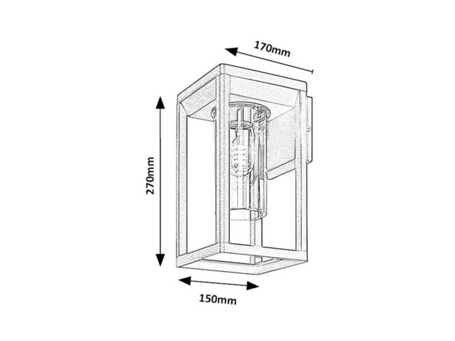 Svietidlo ZERNEST - E27 1x MAX 15W, IP54 - 77085