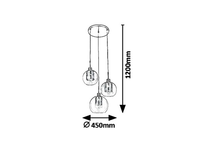 Svietidlo PHILANA - E27, 3x max. 60W, IP20 - 6496