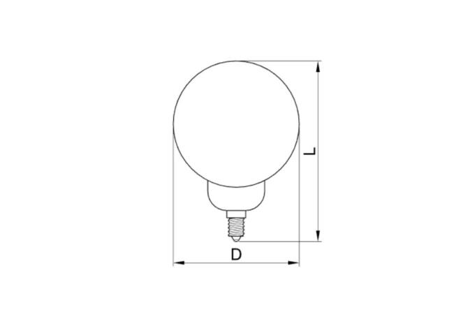 Žiarovka LED, G45, E27, 5W, 380lm, 4000K, TRACON