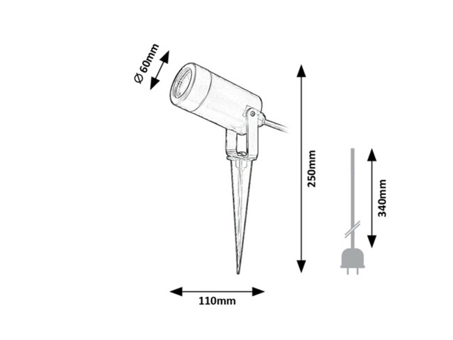 Svietidlo KROBIA - GU10/4W, IP65 - 7814
