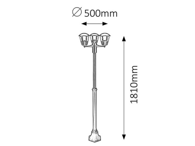 Svietidlo MARSEILLE  - E27/3x max. 60W, IP44 - 8569