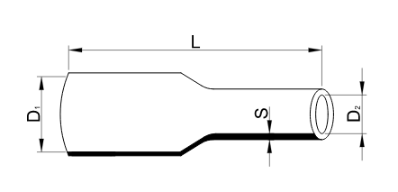 Teplom zmršt. trubičky,2:1, 12,7/6,4mm,červené
