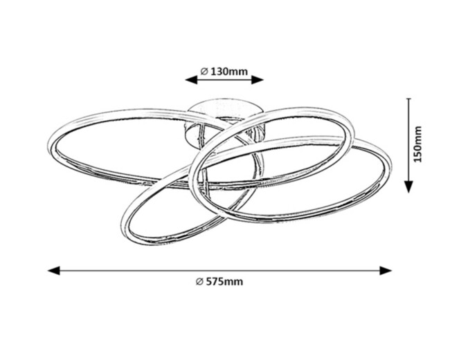 Stropné svietidlo PIERO - LED/30W, IP20 - 6955