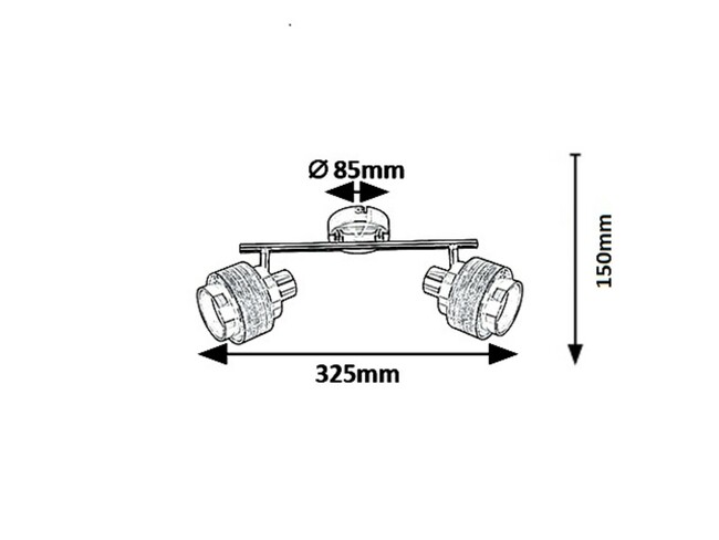 Svietidlo BASIL - E14/2x max. 10W, IP20 - 5380