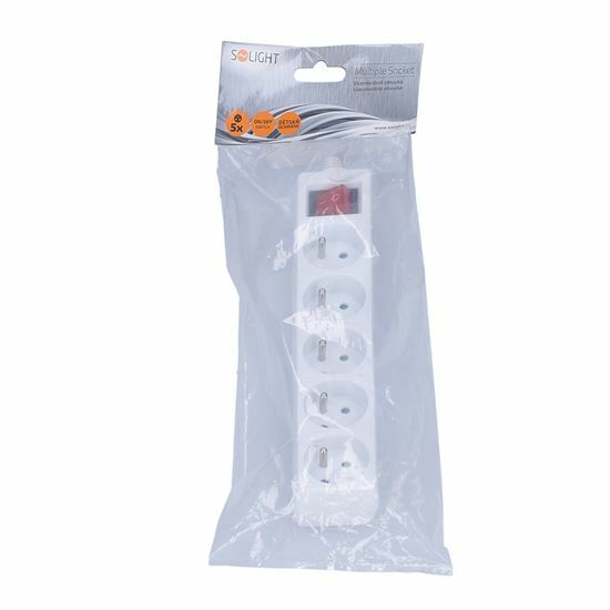 Rozbočovač, viacnásobná zásuvka 5P s vypínačom