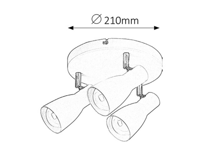 Svietidlo EBONY - E27/3x max. 20W, IP20 - 6028