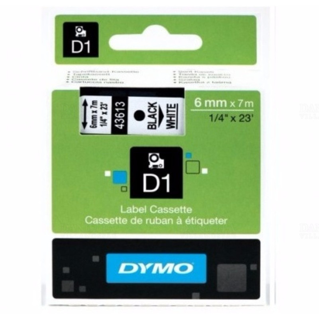 DYMO - D1 páska 6mm/7m č/b