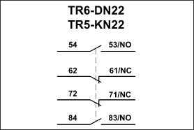 Pomocný kontakt k stýkačom TR1D/F a TR1E, 2NC+2NO