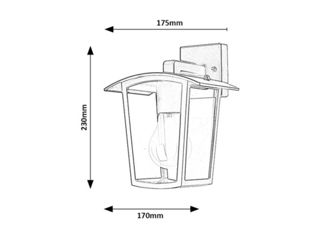 Svietidlo TAVERNA - E27,15W, IP44 - 7127
