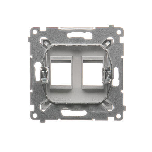 SIMON54 - kryt dátovej zásuvky, strieborný matný