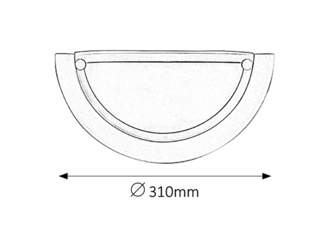 Svietidlo nástenné UFO - 1xE27,60W, IP20 - 5161