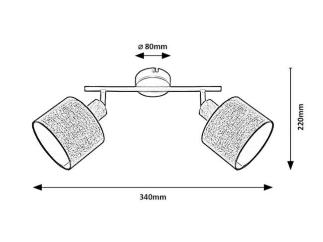 Svietidlo MIGUEL - E14/2x max. 40W, IP20 - 3245
