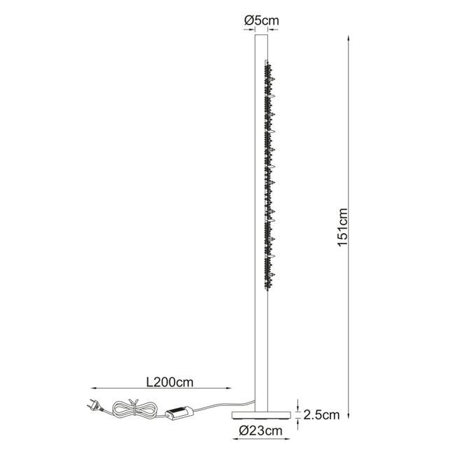 Stojanová lampa FELICITAS - 15W,1500/980LM,IP20 - 15354-15SB