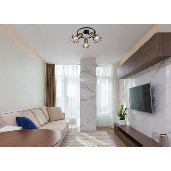 Stropné svietidlo PRISKA -40W,E27,IP20 - 54017-3M