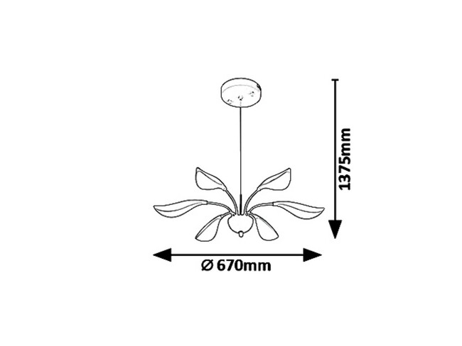 Svietidlo MAGNOLIA - LED 48W, 230V, 50Hz, IP20 - 6001