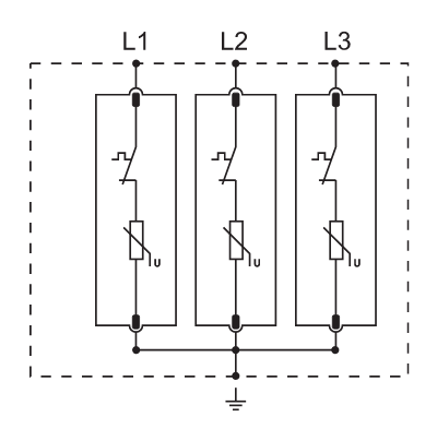Prepäťová ochrana 3p, B+C TRACON