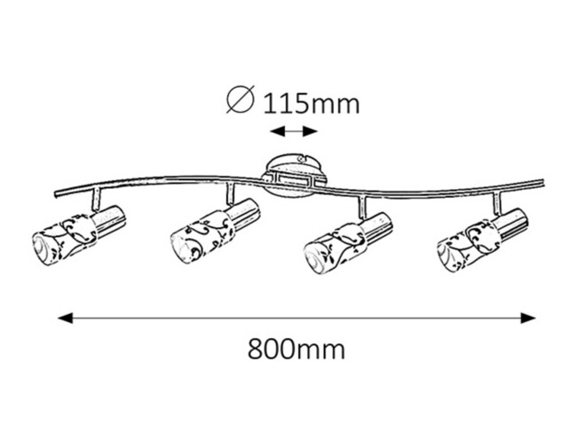 Svietidlo BLOSSOM - E14 4x MAX 40W, IP20 - 6178