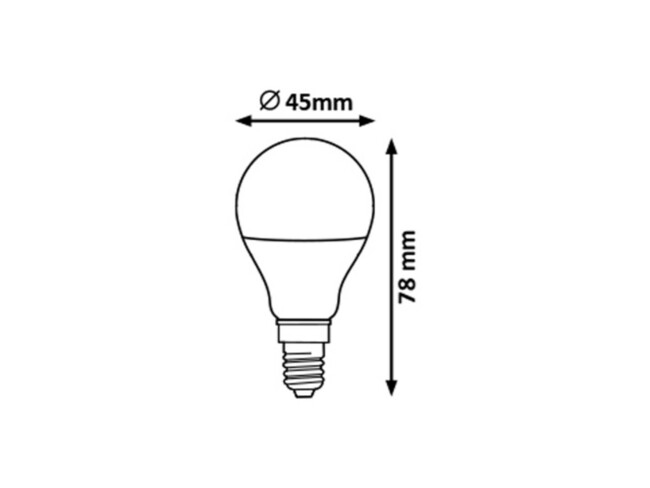 Žiarovka LED globe, E14, 6W, 6500K - 1573