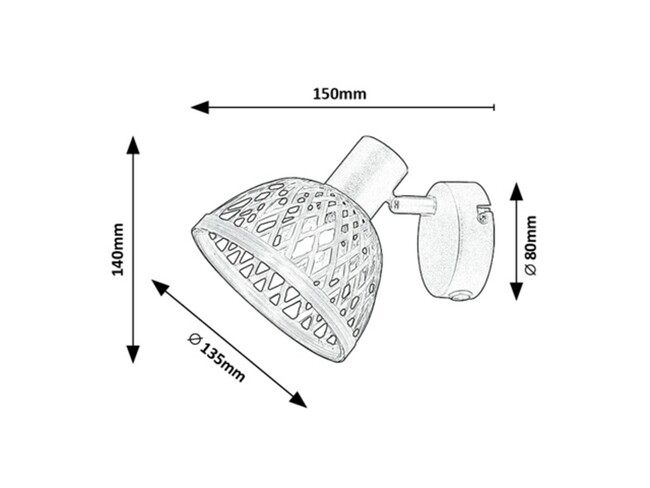 Svietidlo RATTAN - E14/15W, IP20 - 3133