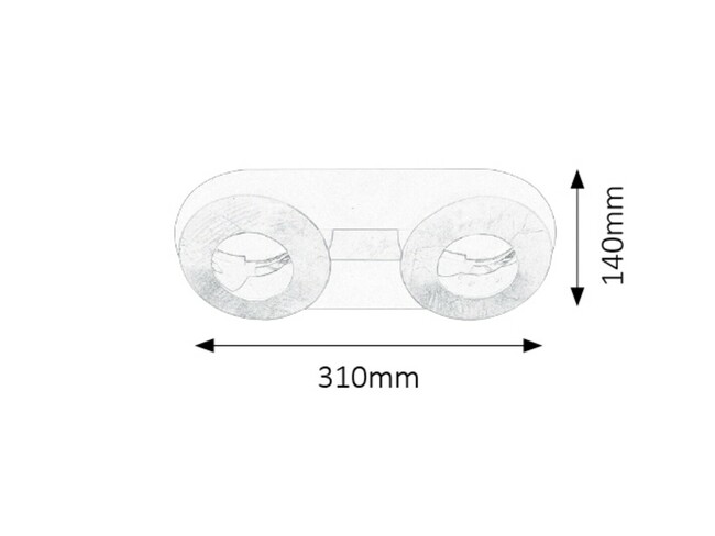 Svietidlo BRIGITTE - LED 2x 5W, 230V, 50Hz, IP20 - 2552