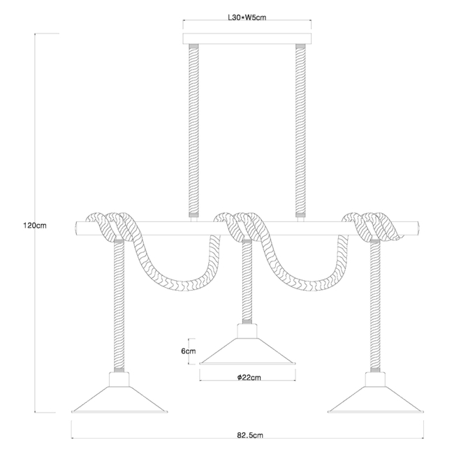Závesné svietidlo DIANA - 60W,E27,IP20 - 15690-3H