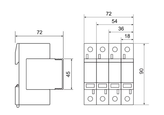 Prepäťová ochrana 3p, B+C TRACON