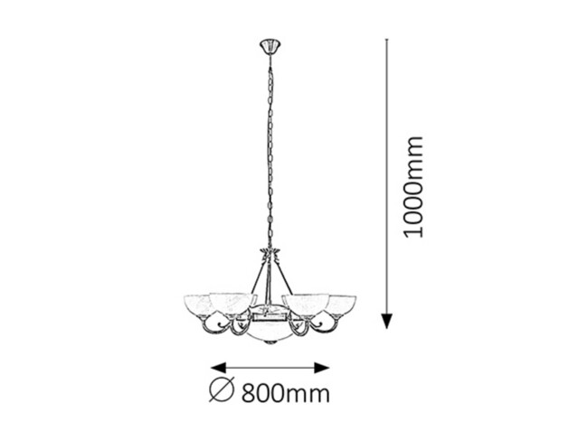 Svietidlo MARLENE - E27/2x max. 60W, E14/6x max. 40W - 8546