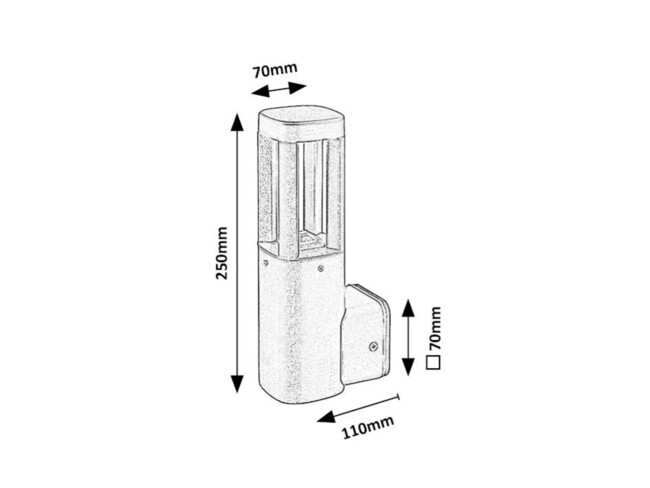 Vonkajšie svietidlo KALISZ - 7W, 250lm, IP54 - 77033
