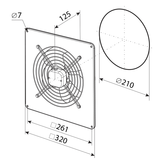 Ventilátor priem. OV 2E 200