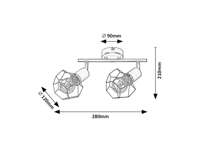 Svietidlo FRAN - E27 2x MAX 40W, IP20 - 71066