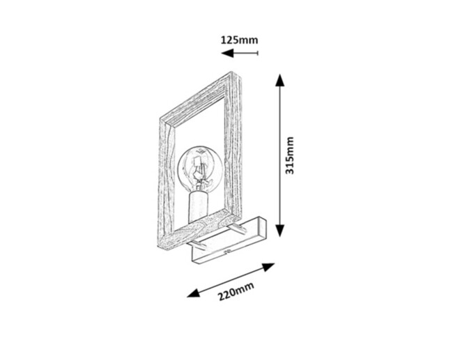 Nástenné svietidlo INDIGO - E27/40W, IP20 - 2289