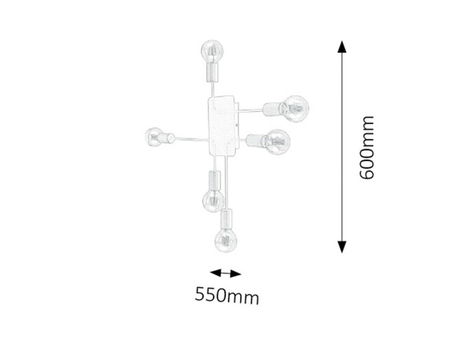 Svietidlo LANNY - E27/, 6x max. 15W, IP20 - 2103