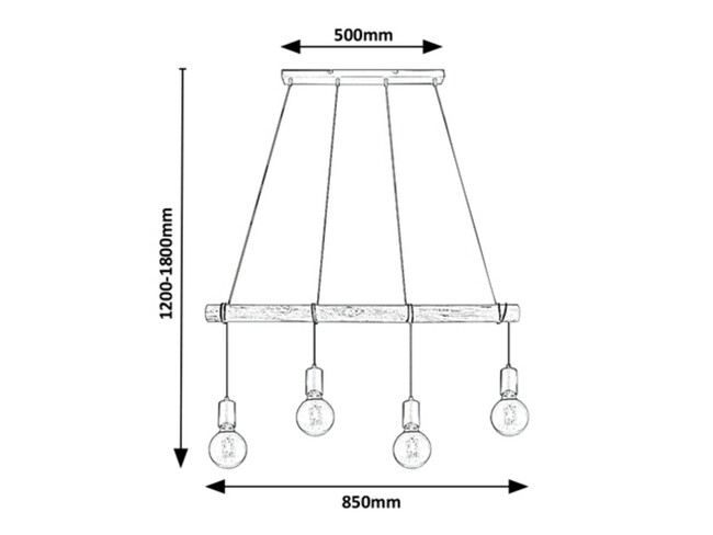 Svietidlo PABLO - E27/4x max. 40W, IP20 - 3980