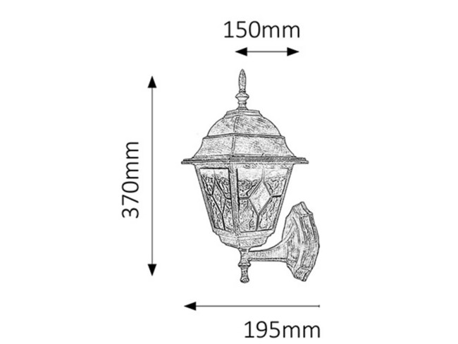 Svietidlo MONACO - E27/60W, IP43 - 8182